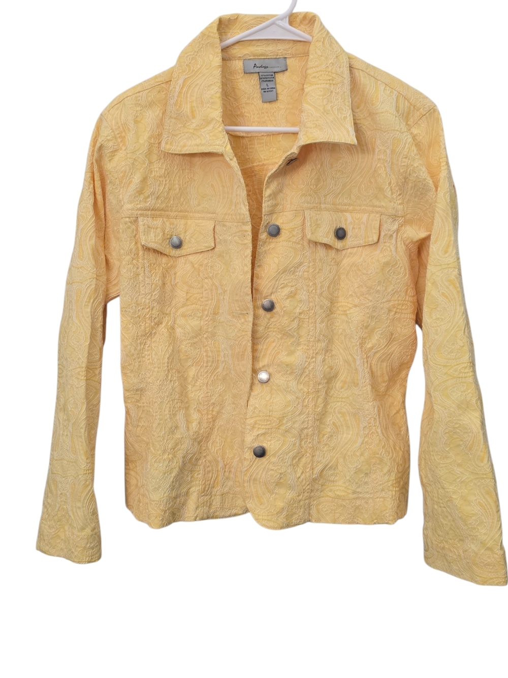 Analog Yellow Paisley Jean Jacket